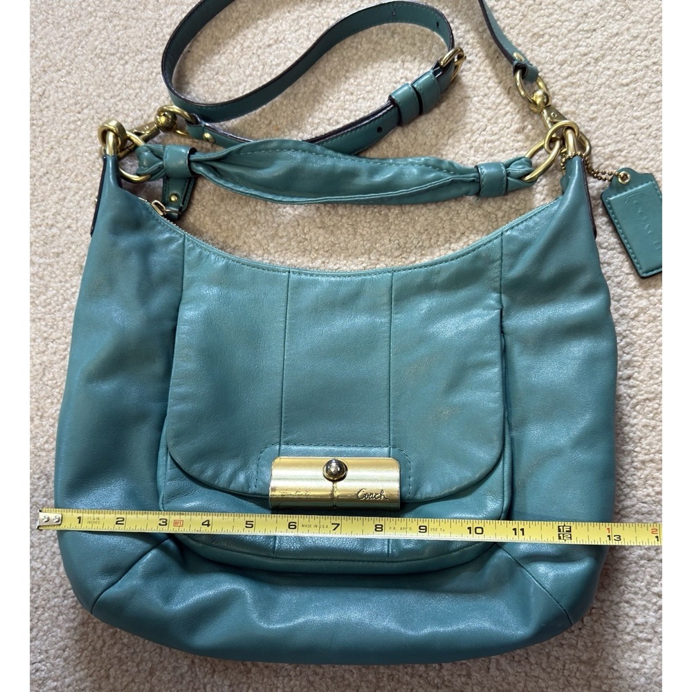 Coach Kristin Crossbody or Shoulder Hobo bag in Aegean teal color Style 16808 - Picture 2 of 14